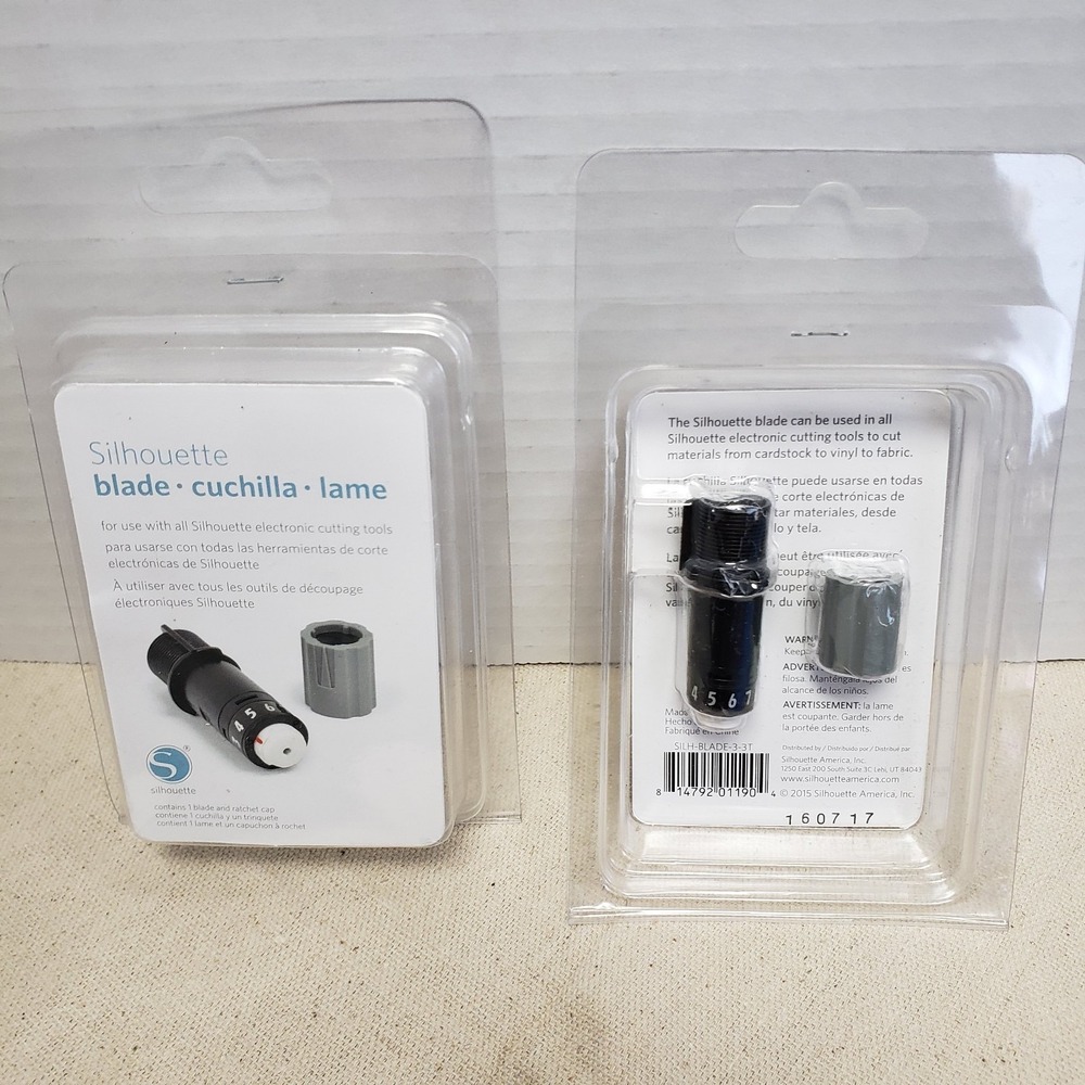 2 Silhouette Blades For Use With Silhouette Electronic Cutting Tools New Sealed